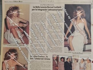 CARTEL ANTIGUO, LORENA BURRUEL, MISS AMERICA LATINA 1987 ENTREVISTA