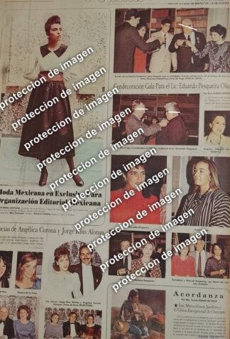 CARTEL ANTIGUO, EDUARDO PESQUEIRA OLEA RECIBE CONDECORACION 1987 / Politicos