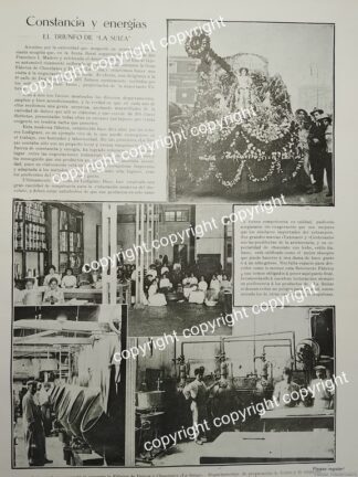 AFICHE DEPUBLICIDAD ANTIGUA, FABRICA DE CHOCOLATES LA SUIZA 1911 /RARISIMO