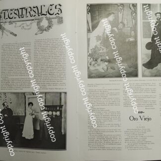 HOJA DE PRENSA ANTIGUA 1911. TEATRO ARBEU. VIRGINIA FABREGAS /GERARDO NIEVA / ARTISTAS /TEATROS