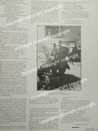 AFICHE ANTIGUO 1911 BREVE NOTA CECILIO ROBELO NOMBRADO DIRECTOR DEL MUSEO