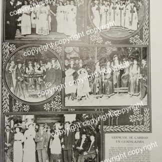 AFICHE ANTIGUO 1911 KERMESSE DE CARIDAD POR TERREMOTO EN GUDALAJARA /LDM