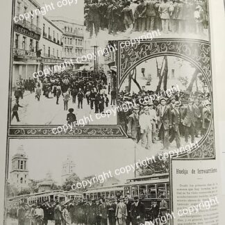 AFICHE ANTIGUO 1911 HUELGA DE FERROCARRILEROS D.F TRANVIAS /POLITICA