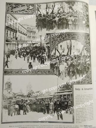 AFICHE ANTIGUO 1911 HUELGA DE FERROCARRILEROS D.F TRANVIAS /POLITICA