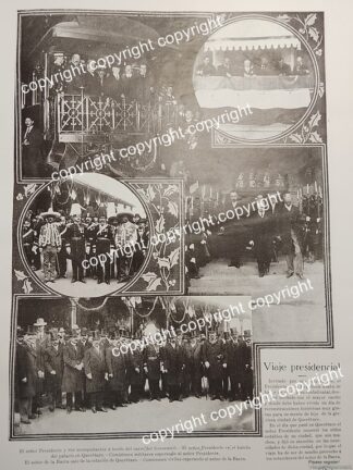 AFICHE ANTIGUO 1911 EL PRESIDENTE LEON DE LA BARRA EN QUERETARO / POLITICOS