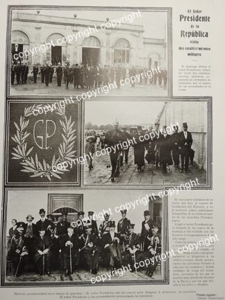 AFICHE ANTIGUO 1911 LEON DE LA BARRA EN LA GENDARMERIA DEL EJERCITO /MILITARIA