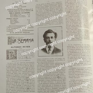 AFICHE ANTIGUO 1911 SOBRE ALFONSO REYES. CARLOS GONZALEZ PEÑA /ESCRITORES