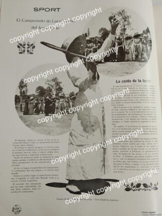 HOJA DE PRENSA ANTIGUA 1911 EN EL JUNIOR CLUB (COUNTRY CLUB) ASM