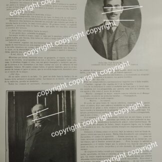 HOJA DE PRENSA ANTIGUA 1911 JOSE FERRER MAC. GREGOR Y FRANCISCO PASCUAL GARCIA /MAESTROS