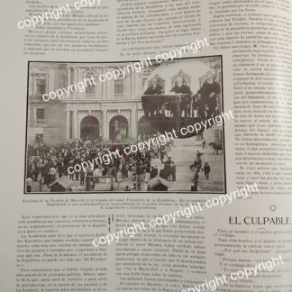 HOJA DE PRENSA ANTIGUA 1911 EL PRESIDENTE EN LA ESCUELA DE MINERIA / ESCUELAS