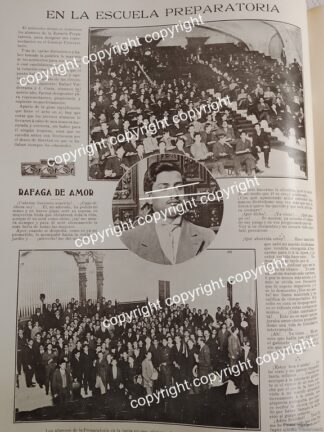 HOJA DE PRENSA ANTIGUA 1911 LA ESCUELA NACIONAL PREPARATORIA. RAFAEL BALDERRAMA /ESCUELAS