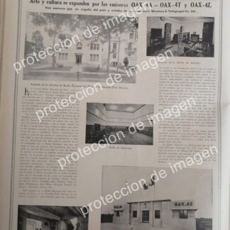 AFICHE ANTIGUO, RADIO NACIONAL DE PERU OAX 1937 / Radio Difusoras