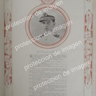 AFICHE ANTIGUO, CAPITAN. ROQUE SALDIAS MANINAT, MILITARES DE PERU