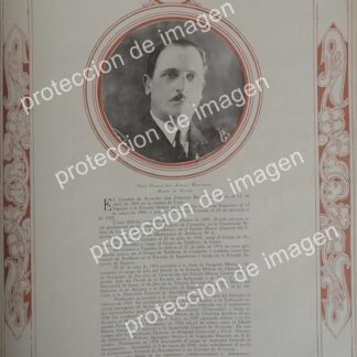 AFICHE ANTIGUO, CORONEL. FEDERICO RECAVARREN 1937 / MILITARES DE PERU