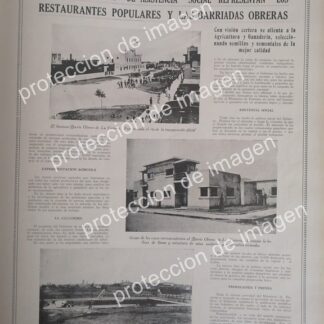 AFICHE ANTIGUO, INAUGURAN BARRIO DE LA VICTORIA, LIMA, PERU 1937