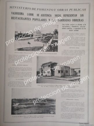 AFICHE ANTIGUO, INAUGURAN BARRIO DE LA VICTORIA, LIMA, PERU 1937