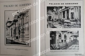 AFICHE ANTIGUO, PALACIO DE GOBIERNO DE PERU 1936