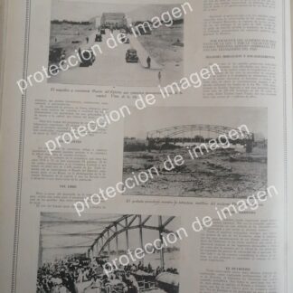 AFICHE ANTIGUO, INAUGURAN PUENTE DEL EJERCITO, LIMA, PERU. 1937
