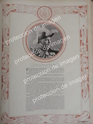 AFICHE ANTIGUO, GENERAL. ERNESTO MONTAGNE MARKHOLZ 1936, MILITARES DE PERU