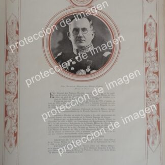 AFICHE ANTIGUO, GENERAL FEDERICO HURTADO ALCAZAR 1936 MILITARES DE PERU