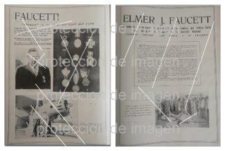 CARTEL ANTIGUO, CIA DE AVIACION. ELMER J FAUCETT DE PERU 1936 /AEROLINEAS