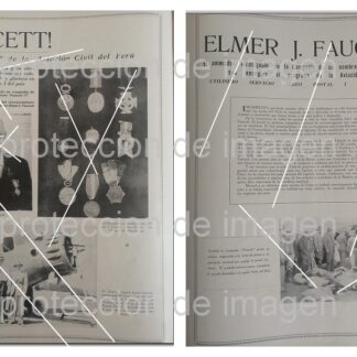 CARTEL ANTIGUO, CIA DE AVIACION. ELMER J FAUCETT DE PERU 1936 /AEROLINEAS