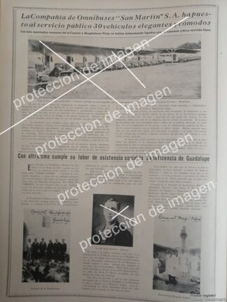 CARTEL ANTIGUO, OSCAR NOVOA Y CIA DE AUTOBUSES SAN MARTIN S.A.  LIMA, PERU 1936