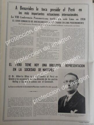 AFICHE ANTIGUO DE PERU, ALBERTO ULLOA SOTOMAYOR