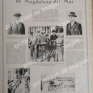 AFICHE ANTIGUO DE PERU, ESCUELA DE MAGDALENA DEL MAR 1937