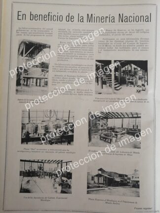 AFICHE ANTIGUO DE PERU, INAUGURAN ESCUELA DE MINERIA SANTA BEATRIZ. 1937