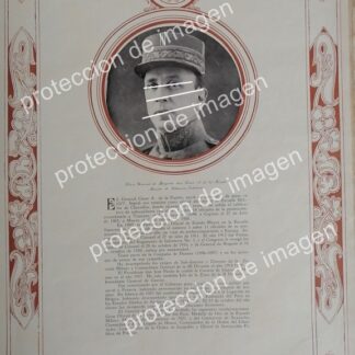 AFICHE ANTIGUO DE PERU, GENERAL. CESAR A. DE LA FUENTE ALVAREZ. 1937 / Militares