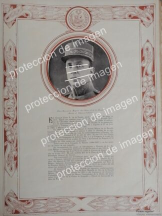 AFICHE ANTIGUO DE PERU, GENERAL. CESAR A. DE LA FUENTE ALVAREZ. 1937 / Militares