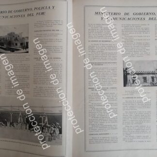 AFICHE ANTIGUO DE PERU, MINISTERIO DE POLICIA Y GOBIERNO 1937