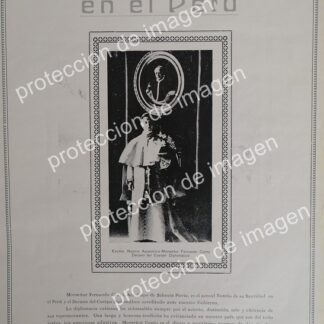 AFICHE ANTIGUO, CARDENAL. FERNANDO CENTO. 1936 PERU / Sacerdotes