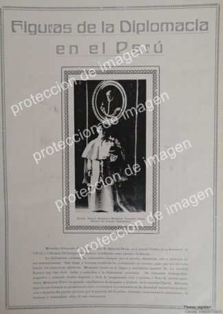 AFICHE ANTIGUO, CARDENAL. FERNANDO CENTO. 1936 PERU / Sacerdotes