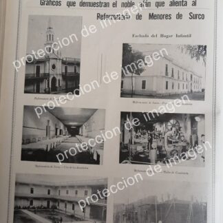 AFICHE ANTIGUO, REFORMATORIO PARA MENORES DE PERU 1937