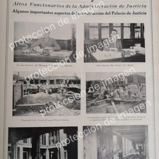 AFICHE ANTIGUO, PALACIO DE JUSTICIA DE PERU 1937