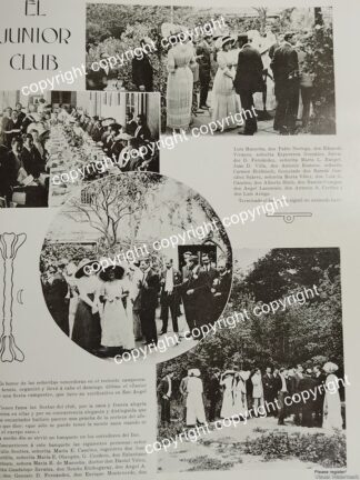 HOJA DE PRENSA ANTIGUA 1911 EL CLUB JUNIOR, EN SAN ANGEL D.F /LDM ASM