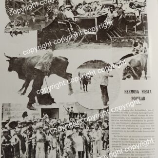 HOJA DE PRENSA ANTIGUA 1911 CORRIDA DE TOROS POPULAR. PLAZA DE TOROS MEXICO / LDM