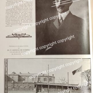 HOJA DE PRENSA ANTIGUA 1911 PABLO HERRERA DE HUERTA Y EMBAJADA DE MEXICO EN CHINA / POLITICOS