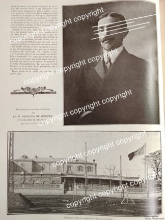 HOJA DE PRENSA ANTIGUA 1911 PABLO HERRERA DE HUERTA Y EMBAJADA DE MEXICO EN CHINA / POLITICOS
