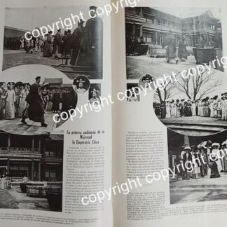 HOJA DE PRENSA ANTIGUA 1911 AUDIENCIA DE LA ULTIMA EMPERATRIZ DE CHINA /REALEZA