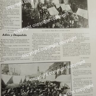 HOJA DE PRENSA ANTIGUA 1911 FIESTA EN SANTA MARIA LA RIVERA /LDM