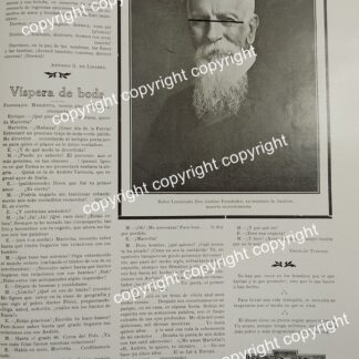 HOJA DE PRENSA ANTIGUA NOTA: 1911 MUERE JUSTINO FERNANDEZ MONDOÑO /ABOGADOS
