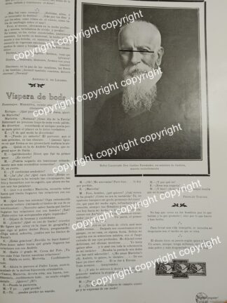 HOJA DE PRENSA ANTIGUA NOTA: 1911 MUERE JUSTINO FERNANDEZ MONDOÑO /ABOGADOS