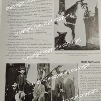 HOJA DE PRENSA ANTIGUA 1911 ORQUESTA ABUNDIO MARTINEZ . CIRCULO MUTUALISTA / MUSICOS