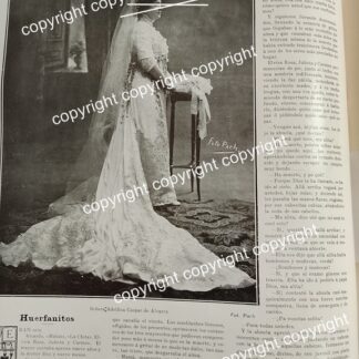 HOJA DE PRENSA ANTIGUA 1911 BODA ALVAREZ COOPAT /ASM