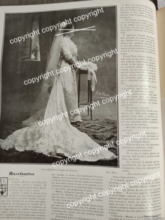 HOJA DE PRENSA ANTIGUA 1911 BODA ALVAREZ COOPAT /ASM