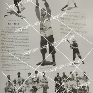 HOJA DE PRENSA ANTIGUA 1911 DEBUTA EL EQUIPO DE BEISBOL. CLUB MASCARONES (CLUB AMERICA) /DEPORTES