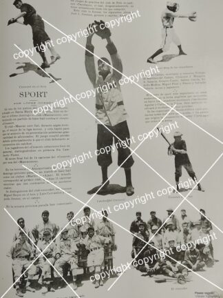 HOJA DE PRENSA ANTIGUA 1911 DEBUTA EL EQUIPO DE BEISBOL. CLUB MASCARONES (CLUB AMERICA) /DEPORTES